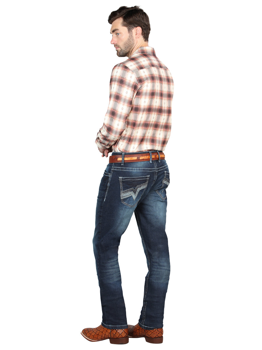 El Norteño Mens Skinny Stretch Pants - Dark Blue