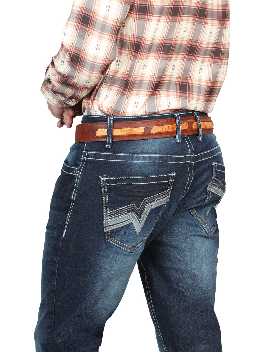 El Norteño Mens Skinny Stretch Pants - Dark Blue