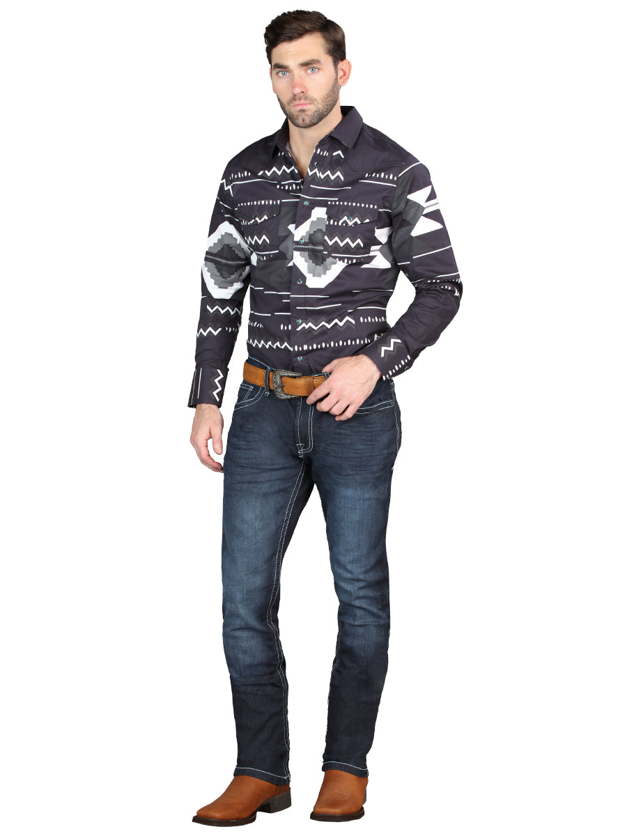El Norteño Mens Skinny Stretch Denim Pants - Dark Blue 126635