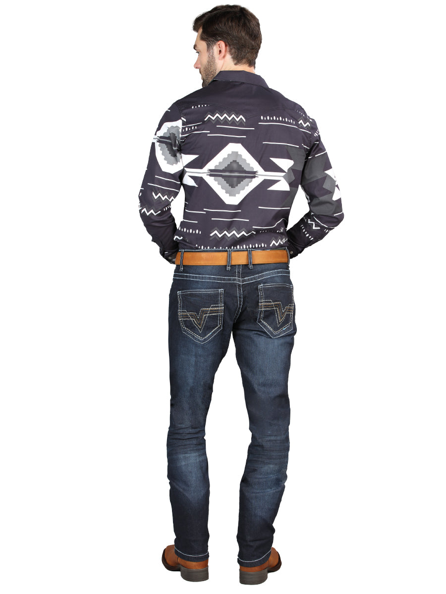 El Norteño Mens Skinny Stretch Denim Pants - Dark Blue 126635