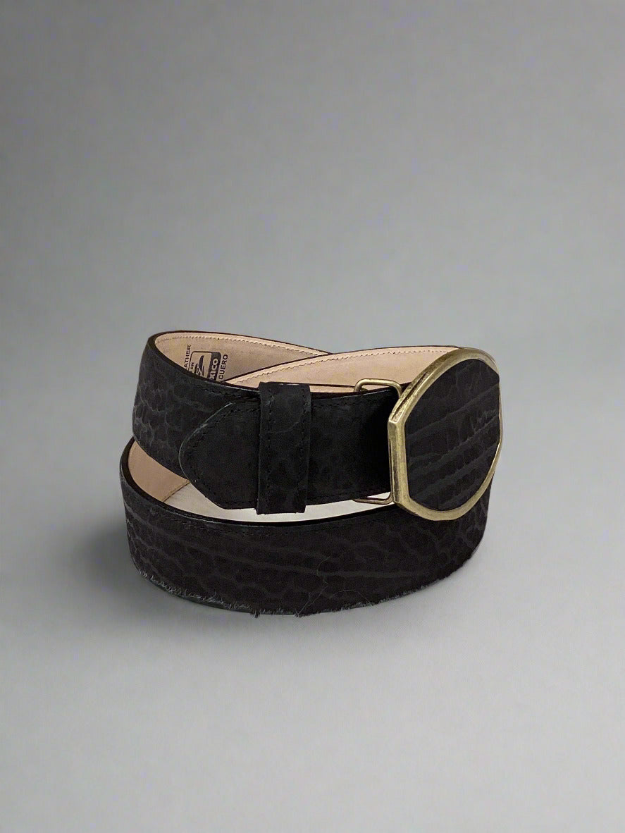 Denver Bovine Print Belt - Black