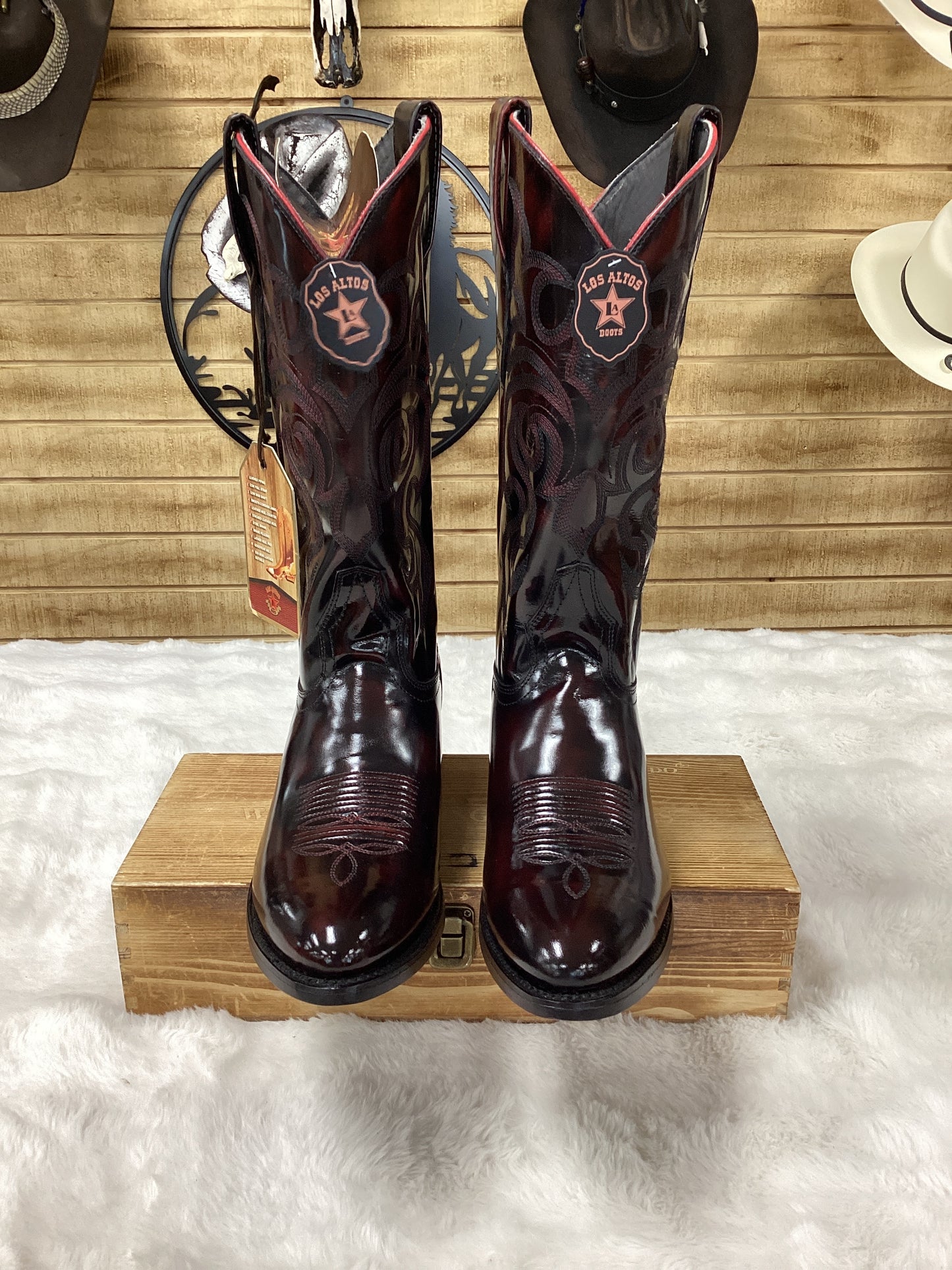 Los Altos MenS Boot Camaleon Round Toe (Black Cherry)