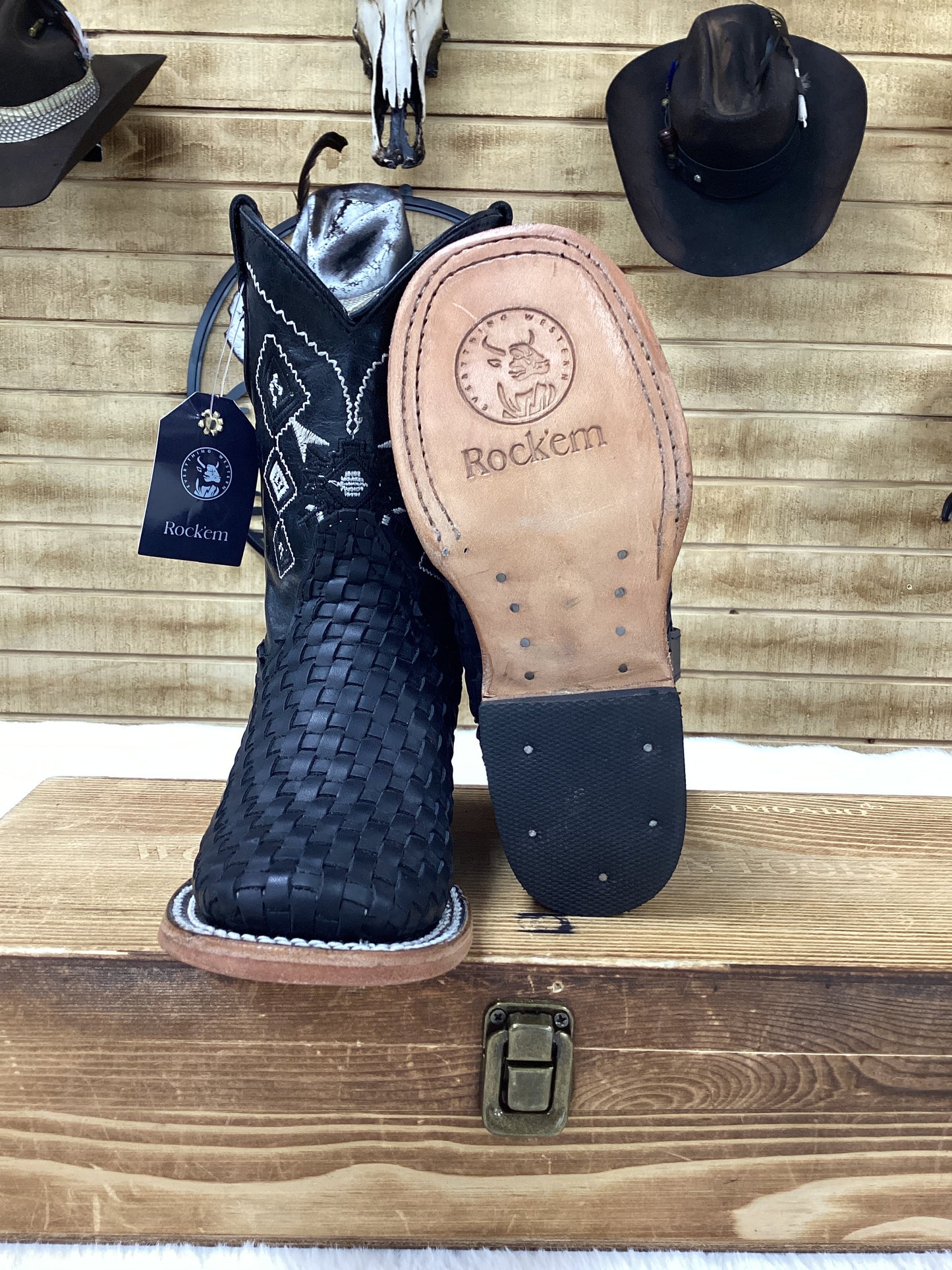 Rockem Kids Woven Boots - Black