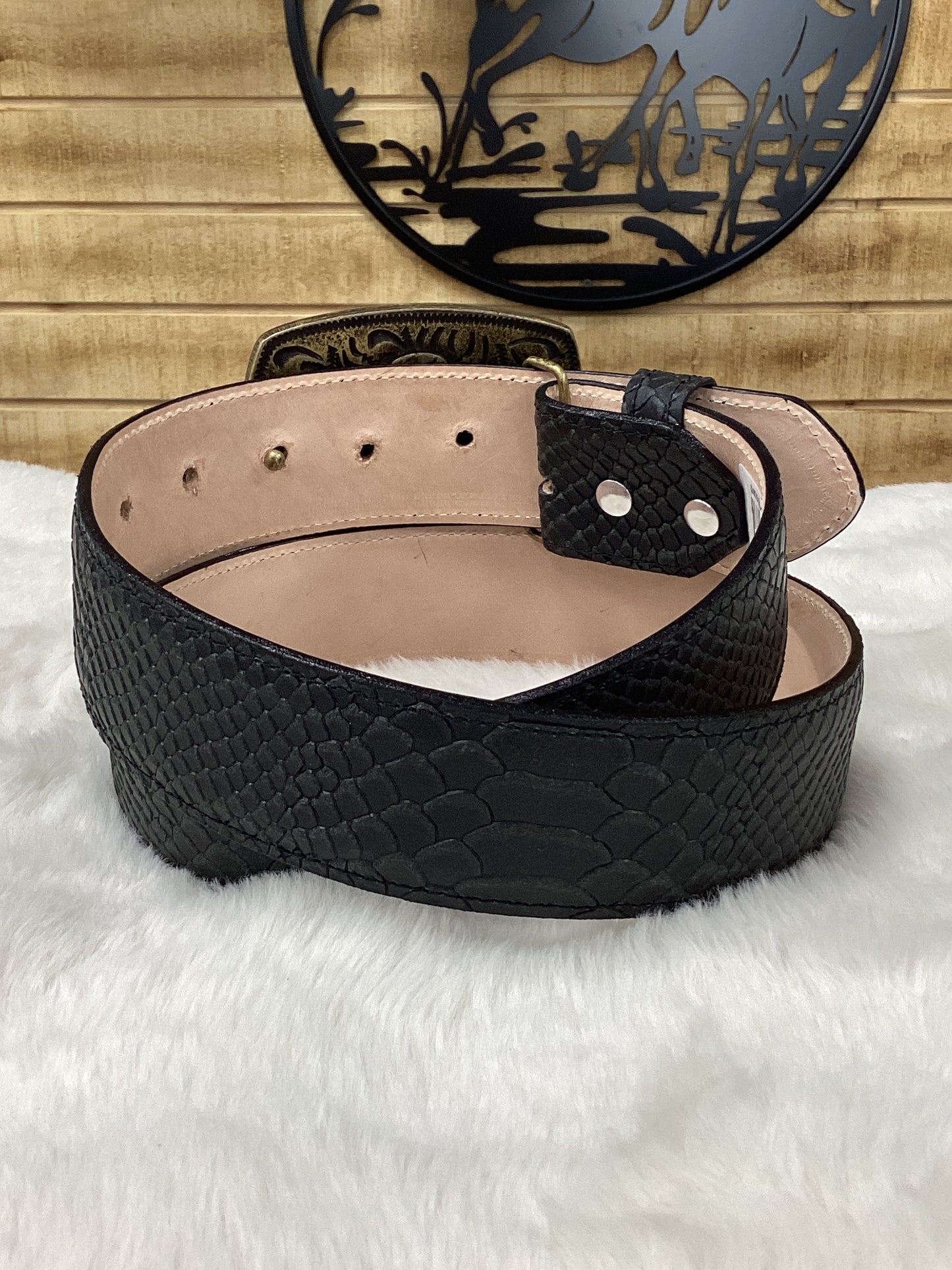 Denver Python Print Belt - Black