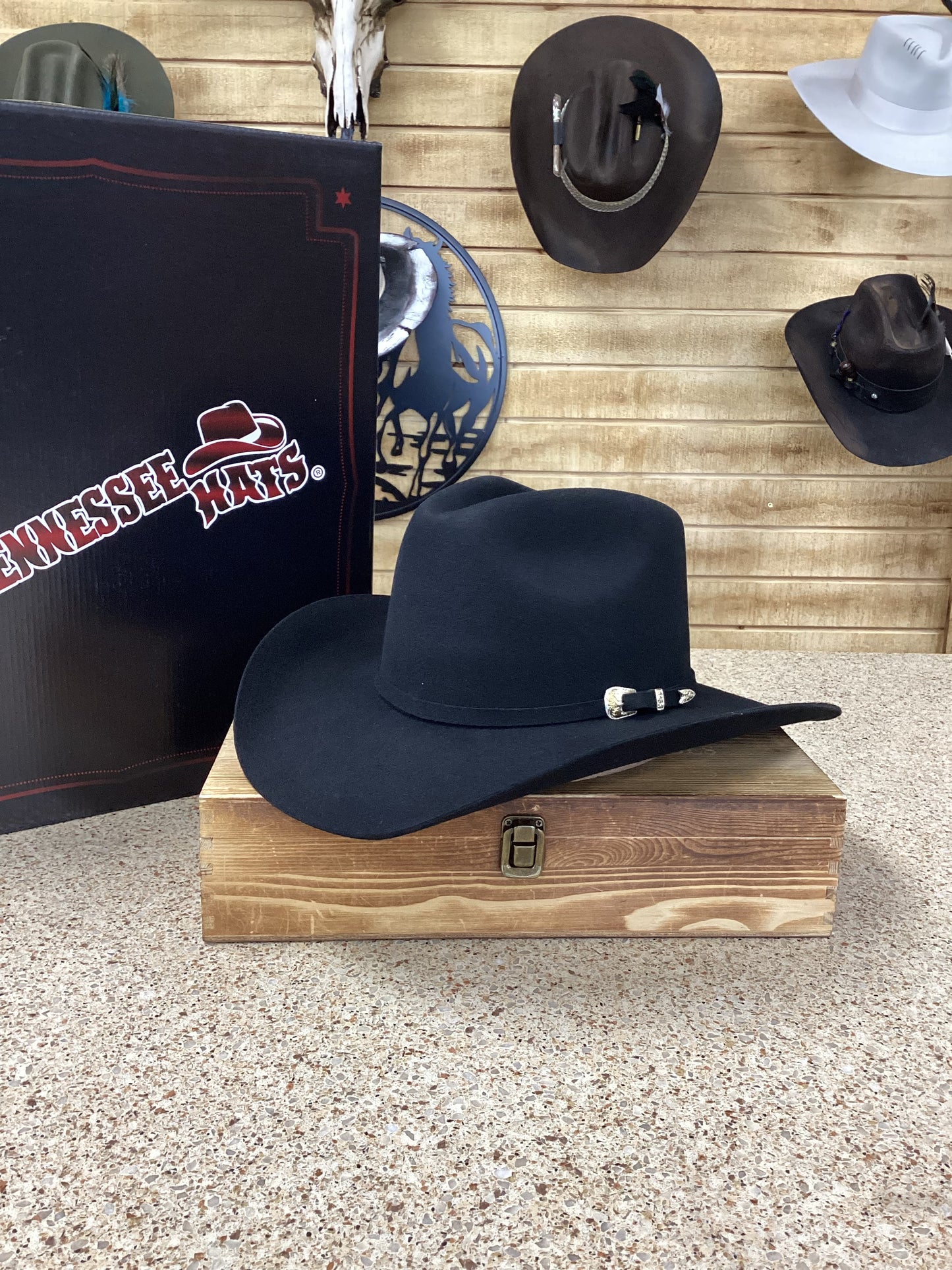 Tennessee Hats 6X Indiana Alta Wool Felt Hat -Black