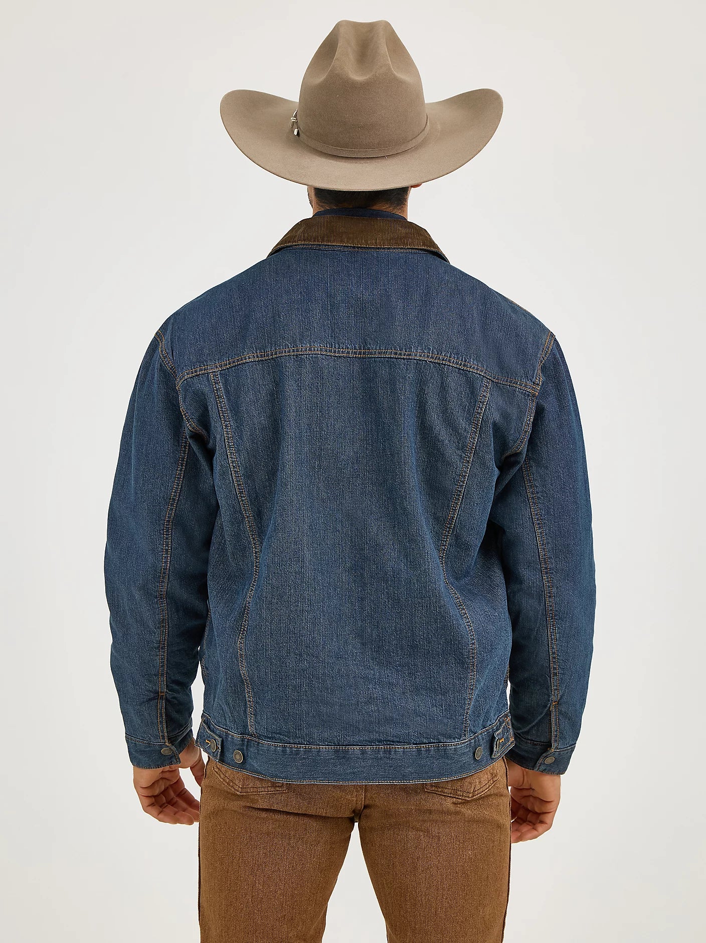 Wrangler Mens Wrangler® Blanket Lined Denim Jacket - Rustic