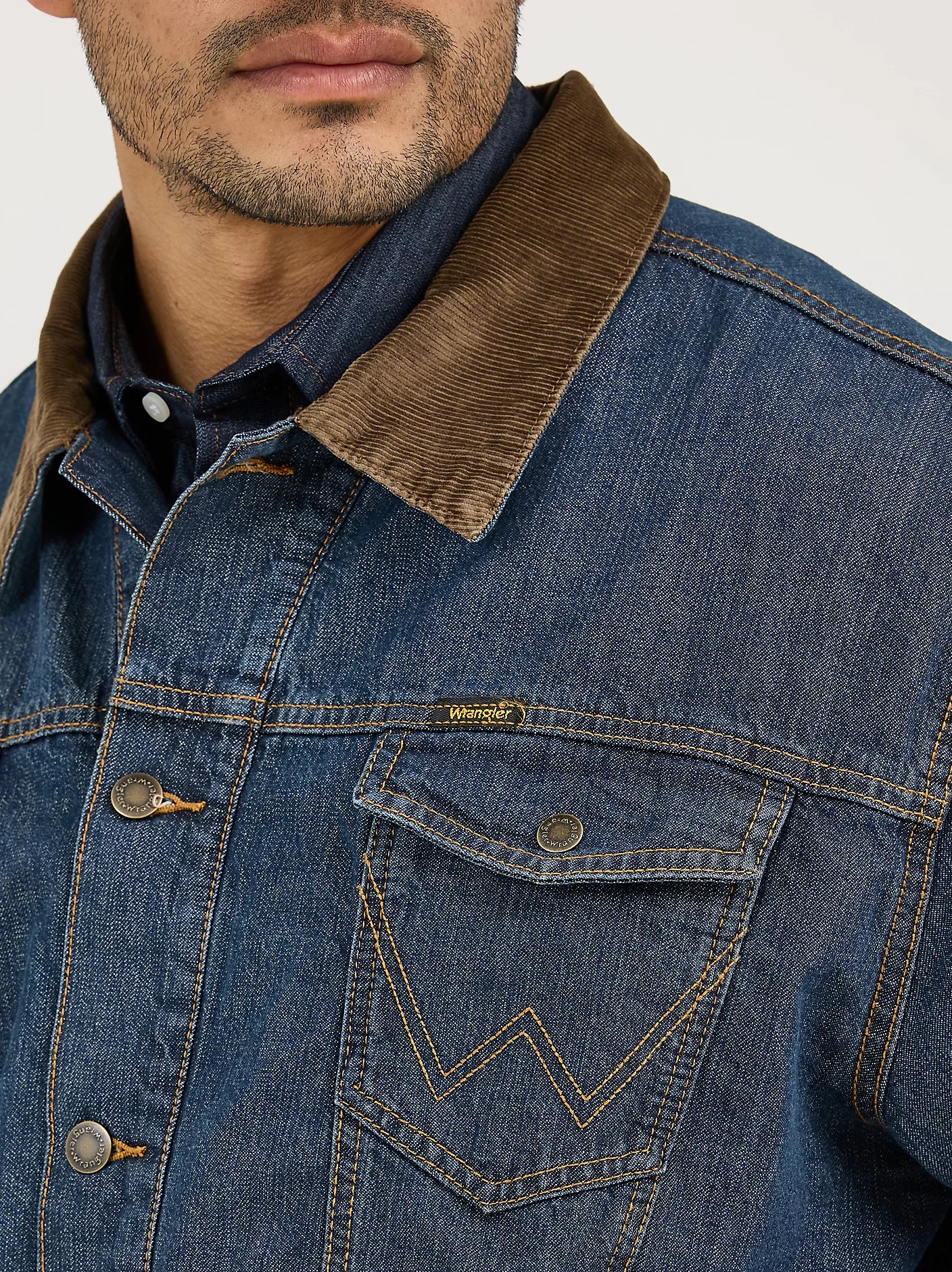 Wrangler Mens Wrangler® Blanket Lined Denim Jacket - Rustic