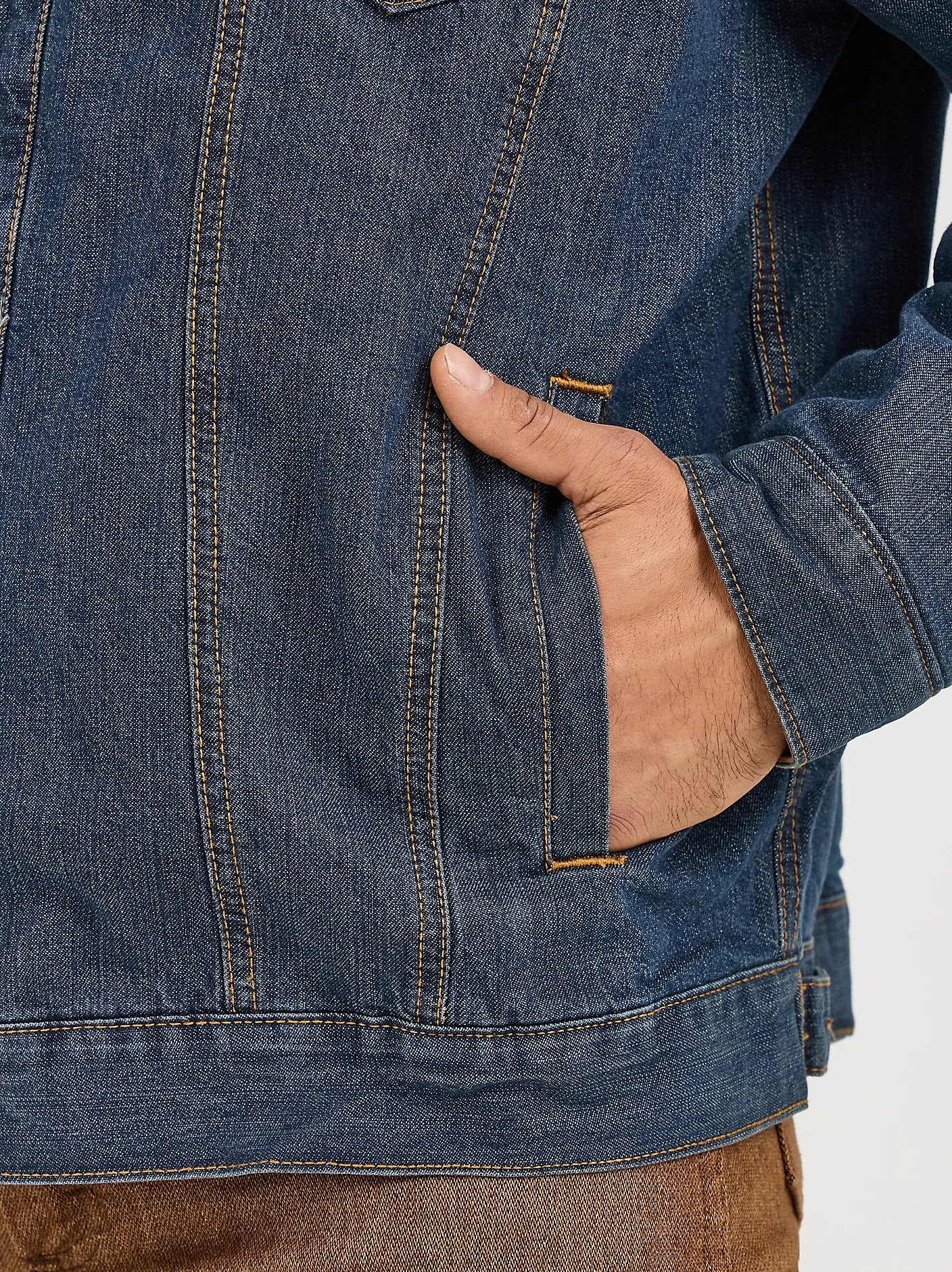 Wrangler Mens Wrangler® Blanket Lined Denim Jacket - Rustic