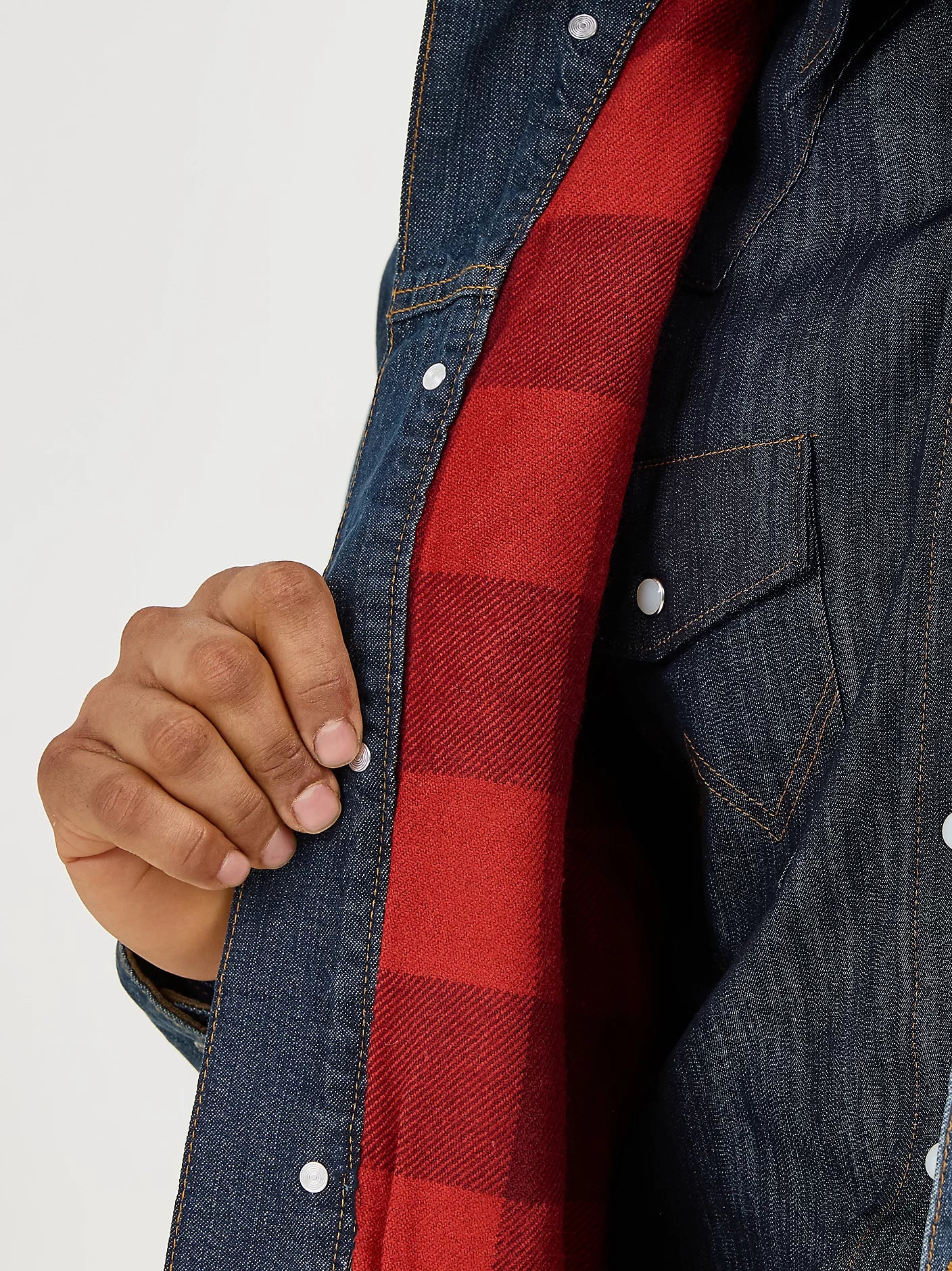 Wrangler Mens Wrangler® Blanket Lined Denim Jacket - Rustic