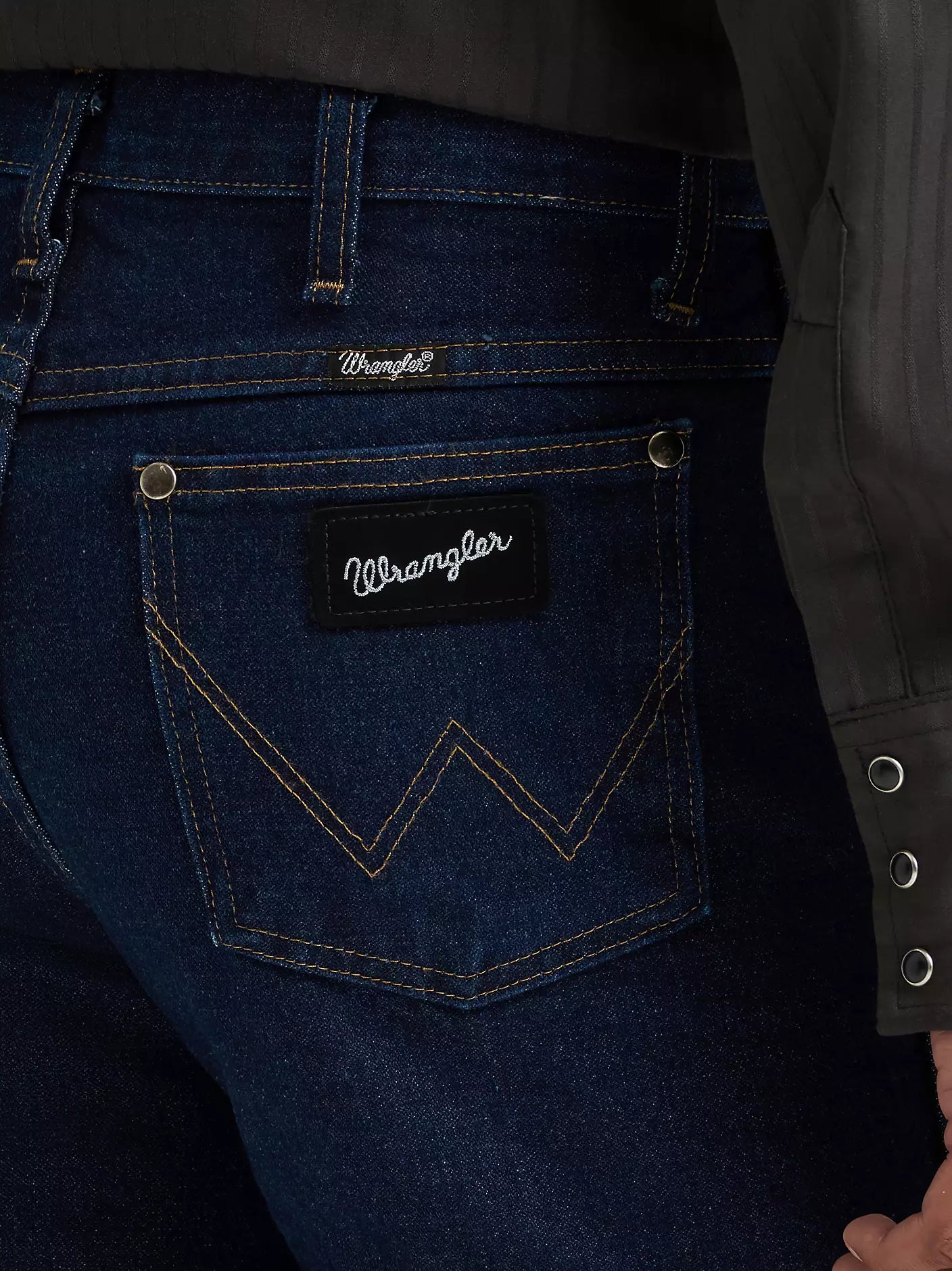Wrangler Mens Silver Edition Jean -Dark Denim