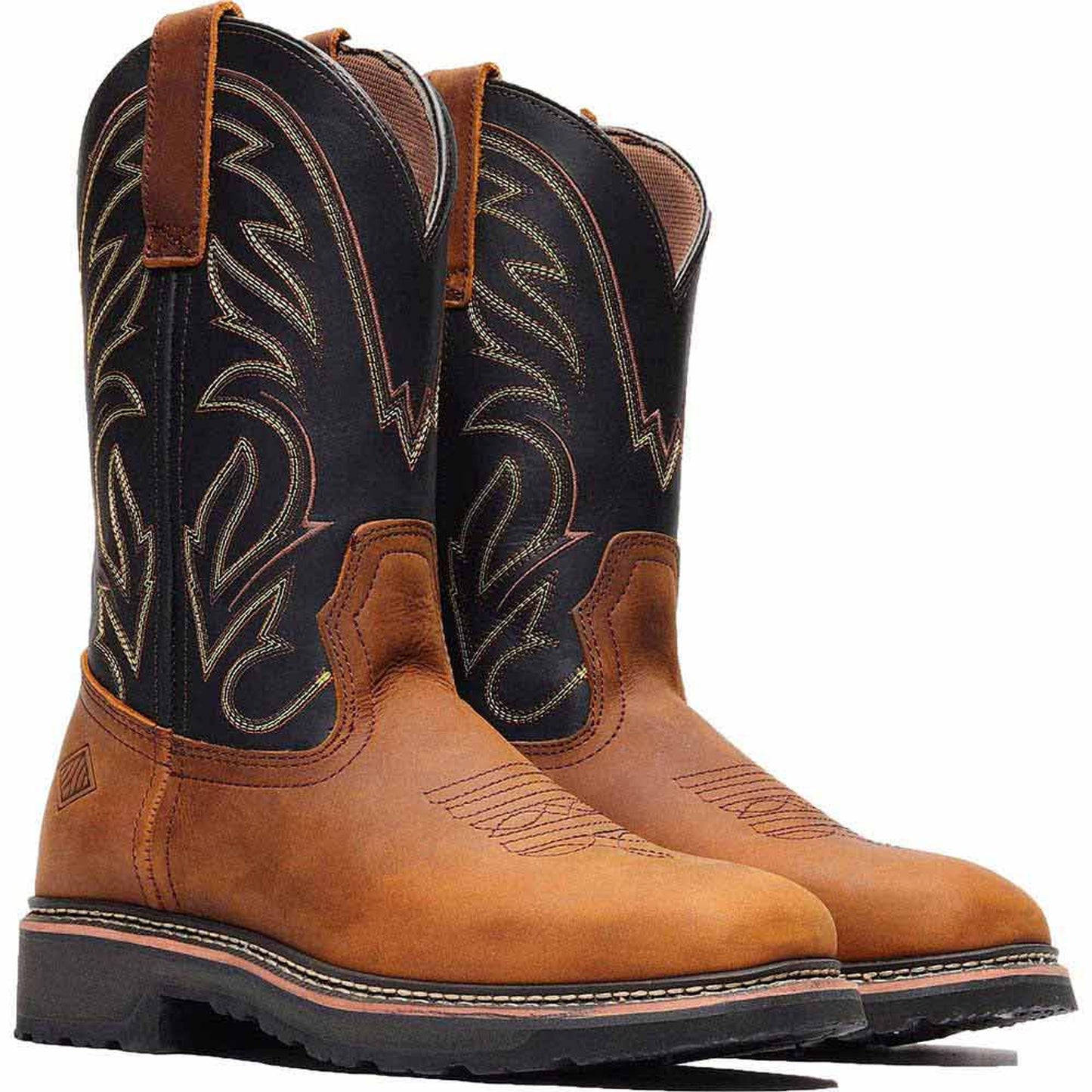 Bonanza Mens Rancher Grit 12" Square Toe Wellington Work Boots
