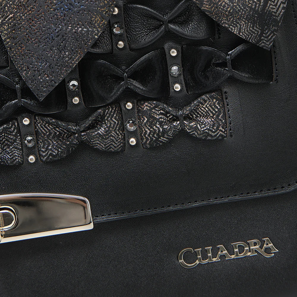 Cuadra Womens Leather Bow Handbag Bolsa