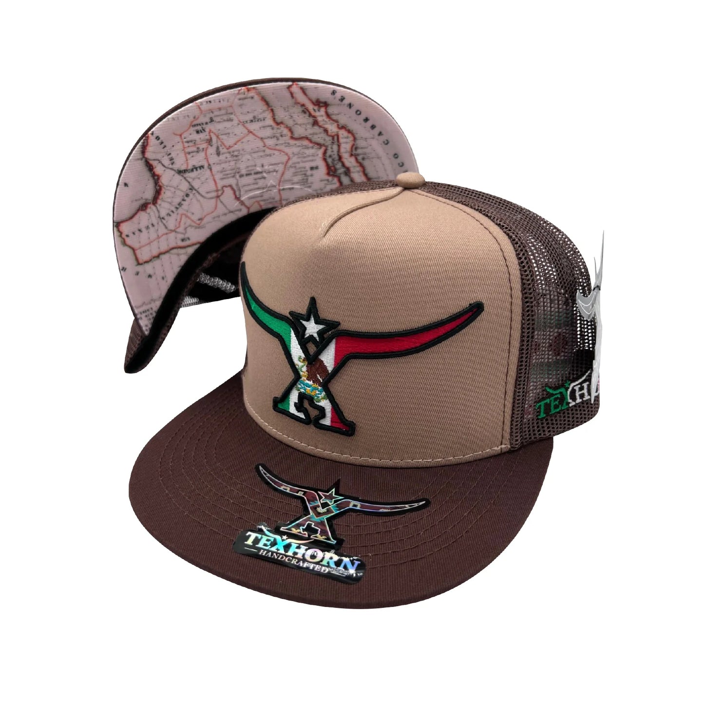 Texhorn Orgullo Mexicano Gorra Trucker Hat - Black, Brown