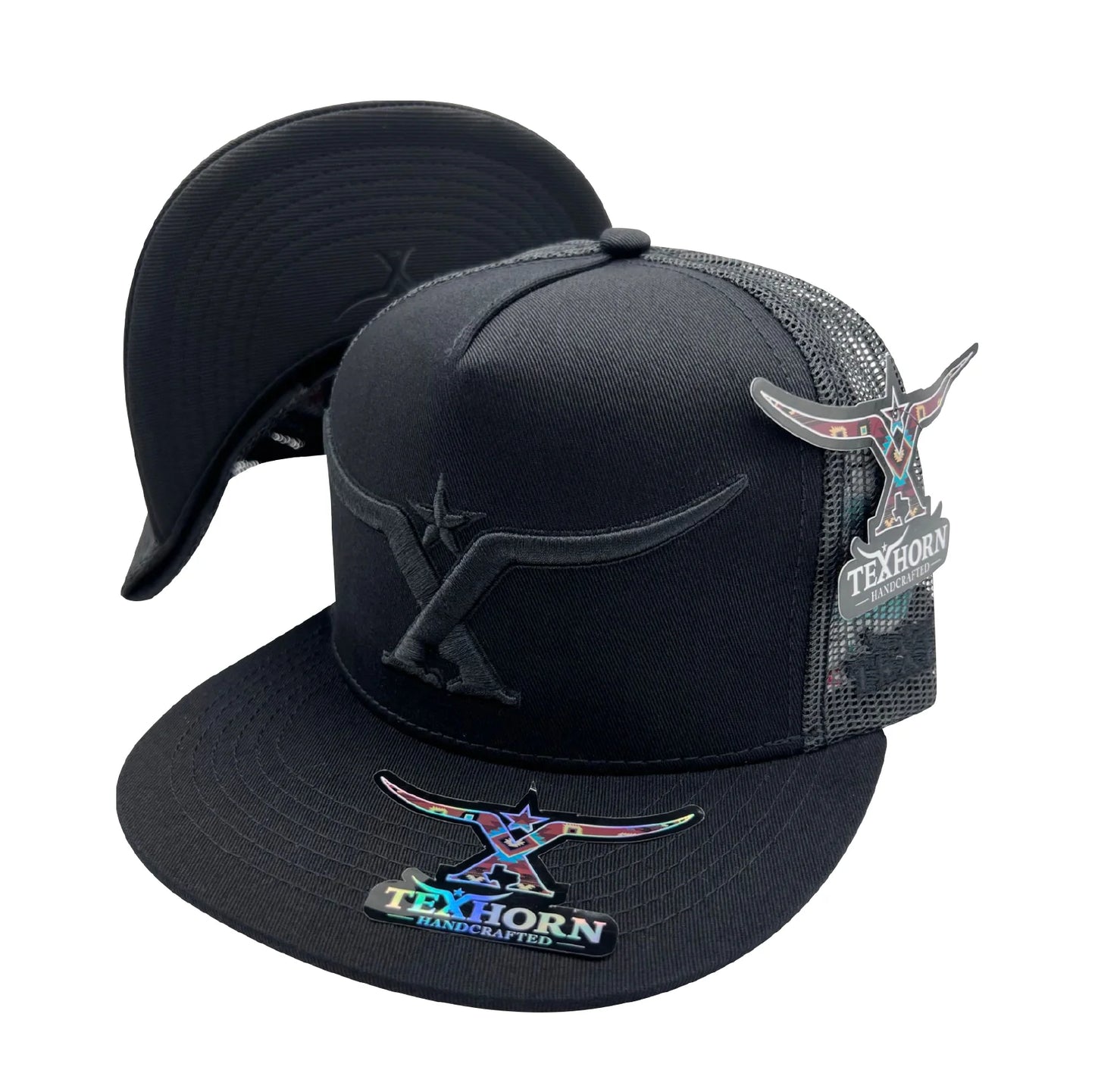 Texhorn Bull Horn Gorra Trucker Hat - Black/Black