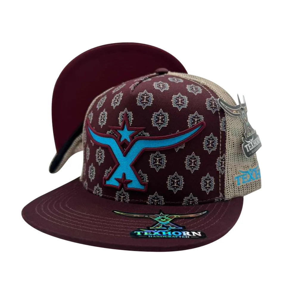 Texhorn Teran Trucker Hat Gorra - Burgundy