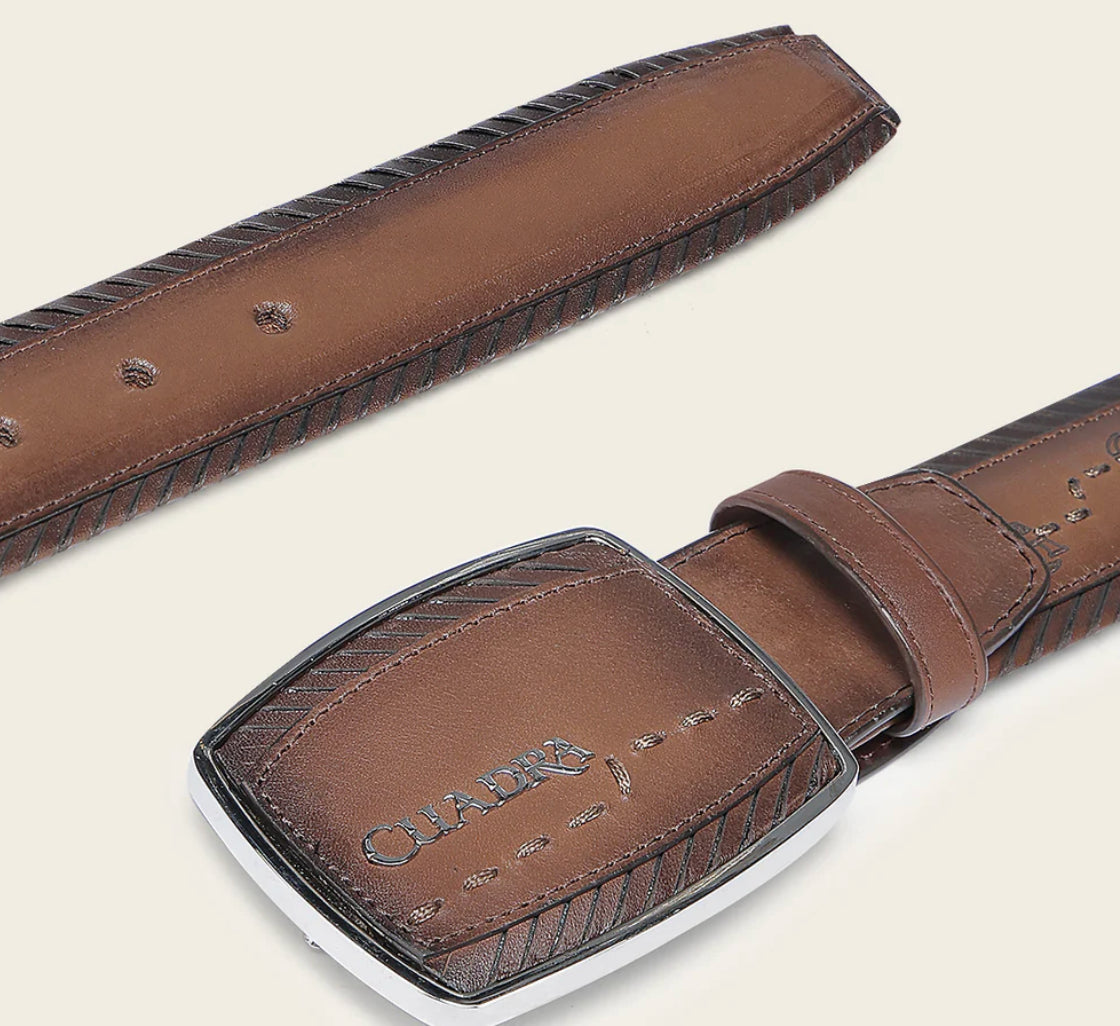 Cuadra Mens Bovine Dress Belt - Durango Honey BC403