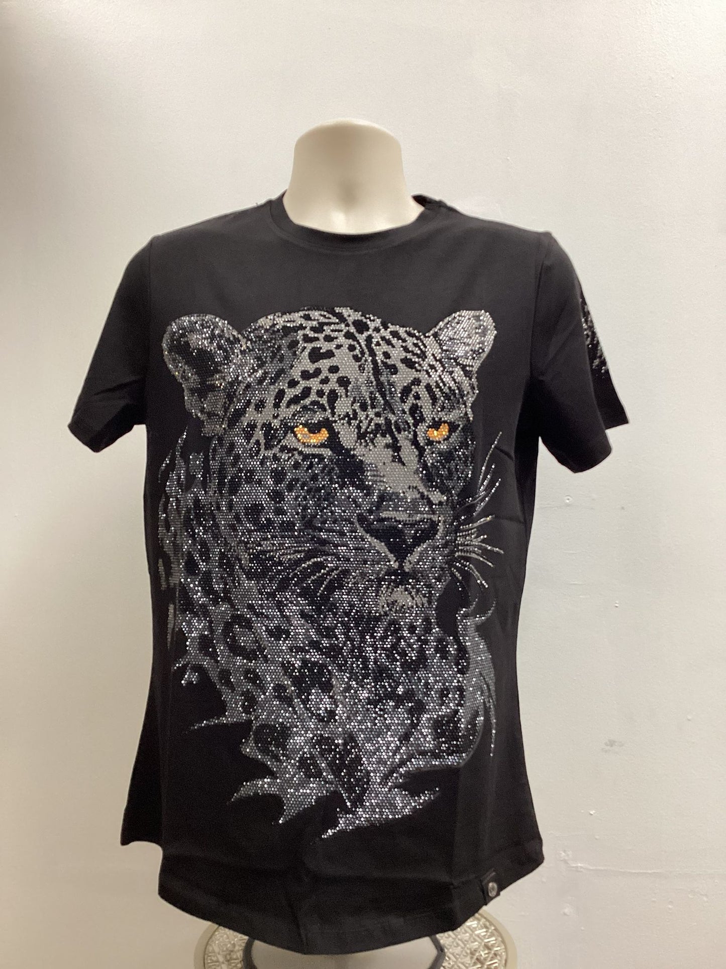 Mens Jaguar Rhinestone Slim Fit TShirt