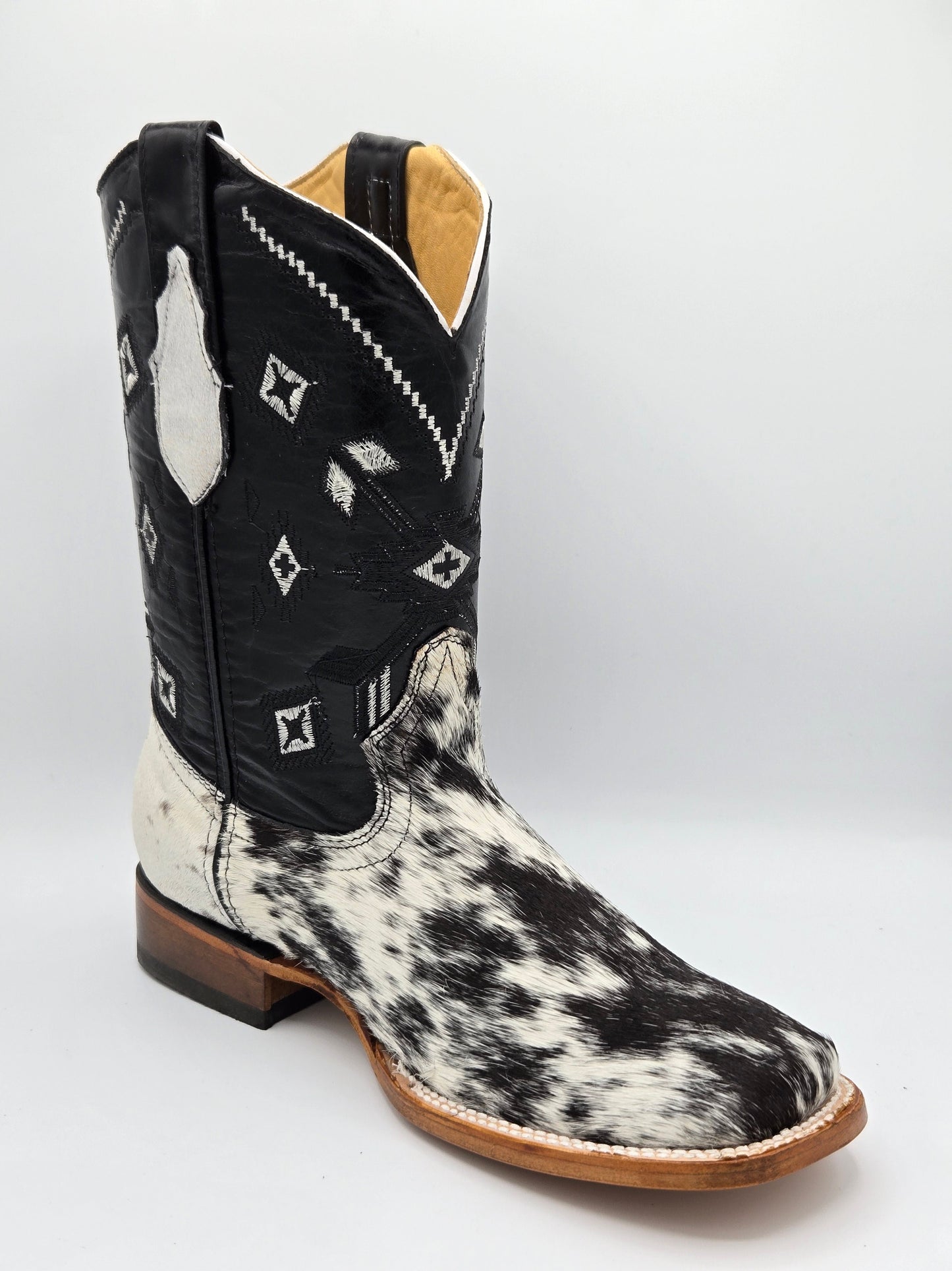 Hooch Mens Diamond Style Cow Hair Boots