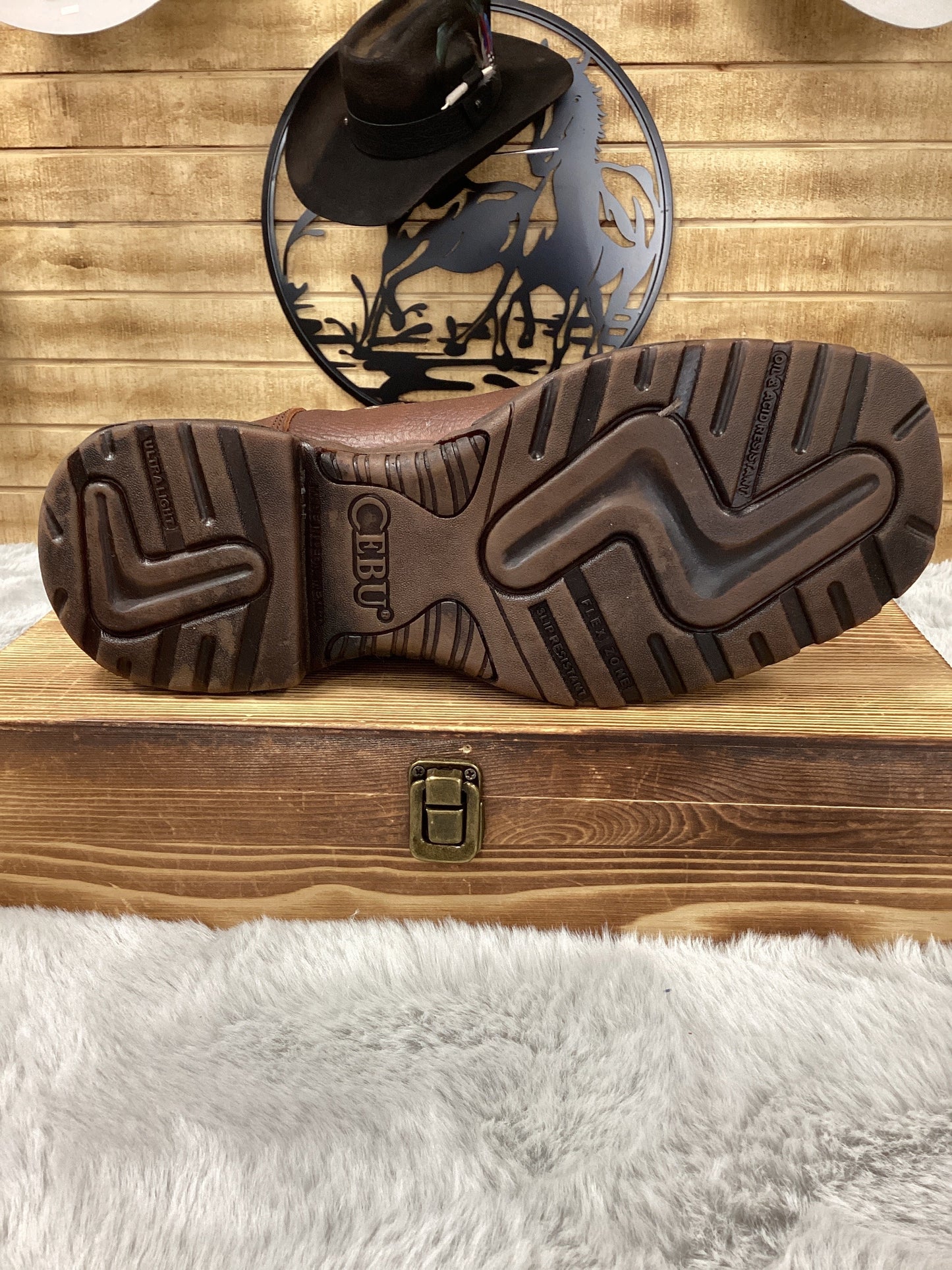 Cebu Square Toe Cowboy Boots (Tundra Brown)