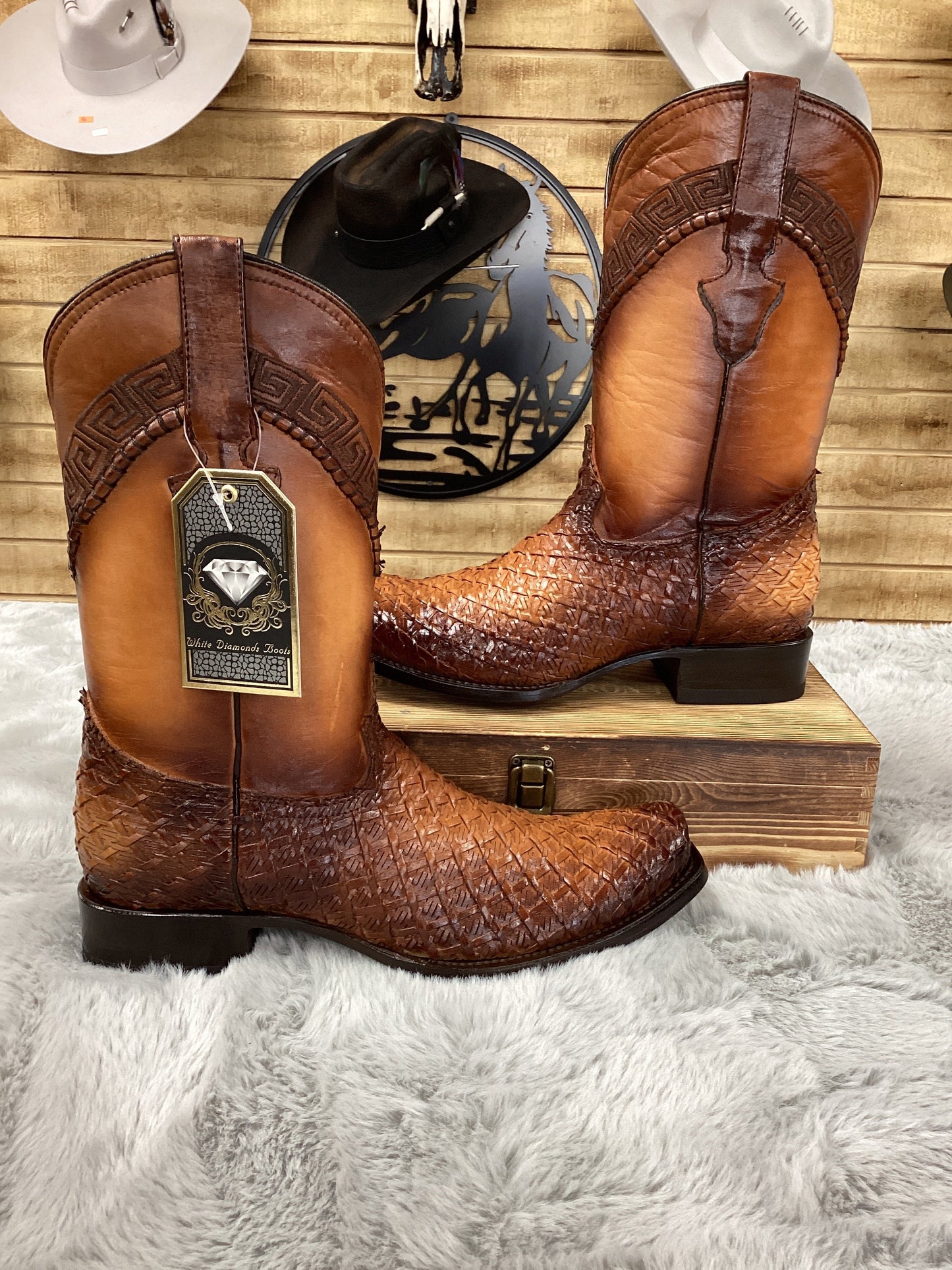 White Diamond Mens Boot Hudson Cafe Chocó-Brown
