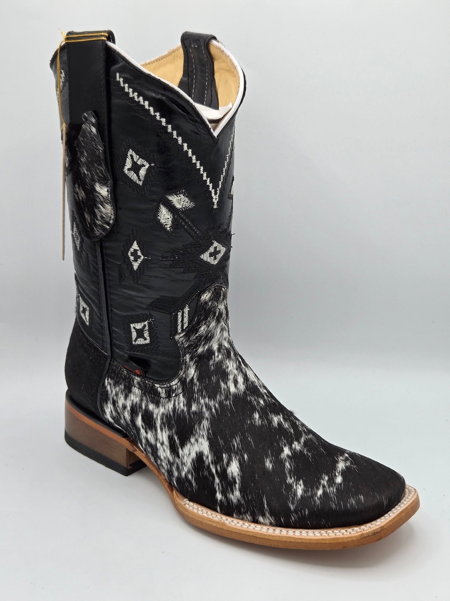Hooch Mens Diamond Style Cowhide Boots