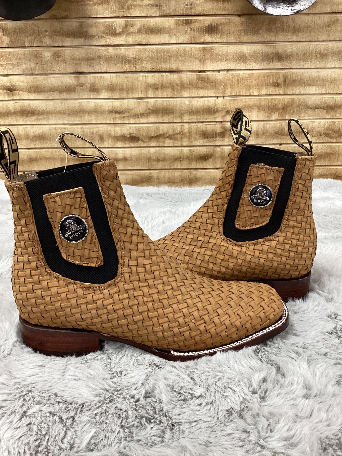 Diegos Boots Mens Ankle Boot Woven (Honey)