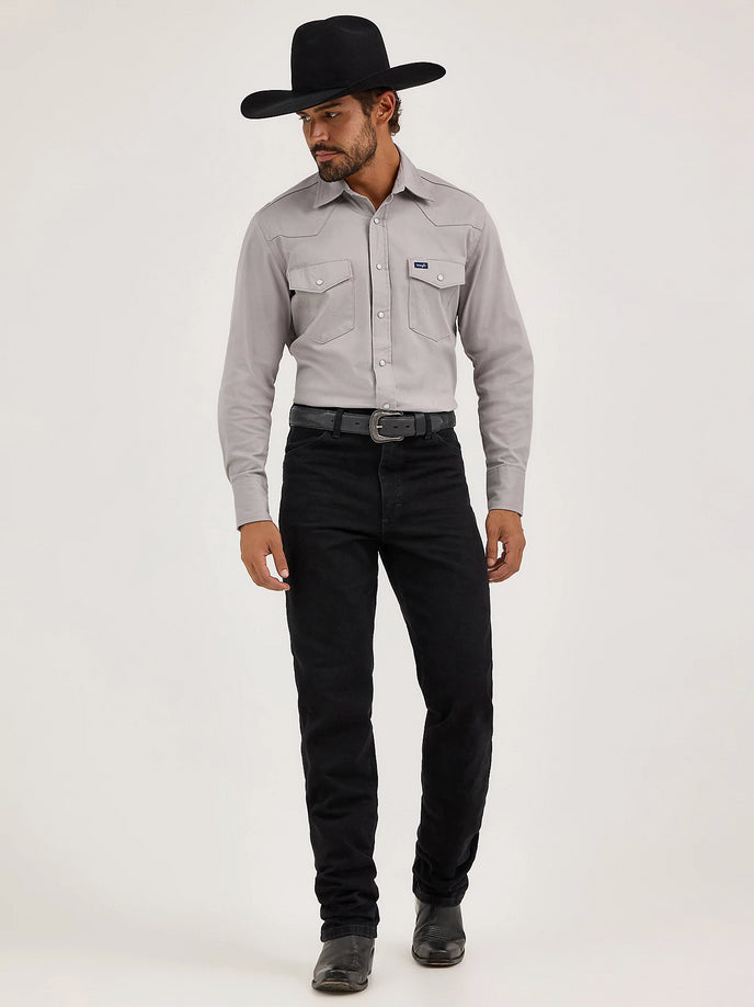 Wrangler Mens Cowboy Cut Slim Fit (Shadow Black)