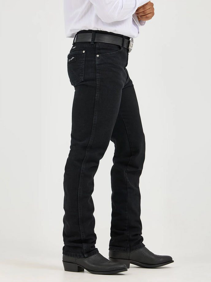 Wrangler Mens Silver Edition Cowboy Cut Slim Fit Jean (Black)