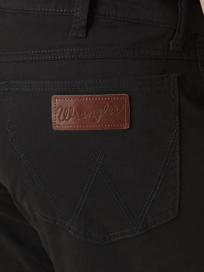 Wrangler Mens Retro Slim Fit Straight Leg Pants -Black