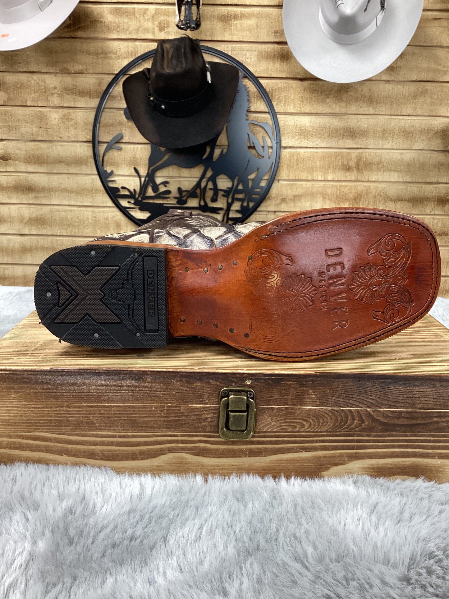 Denver Mens Boot Western Safari - Natural