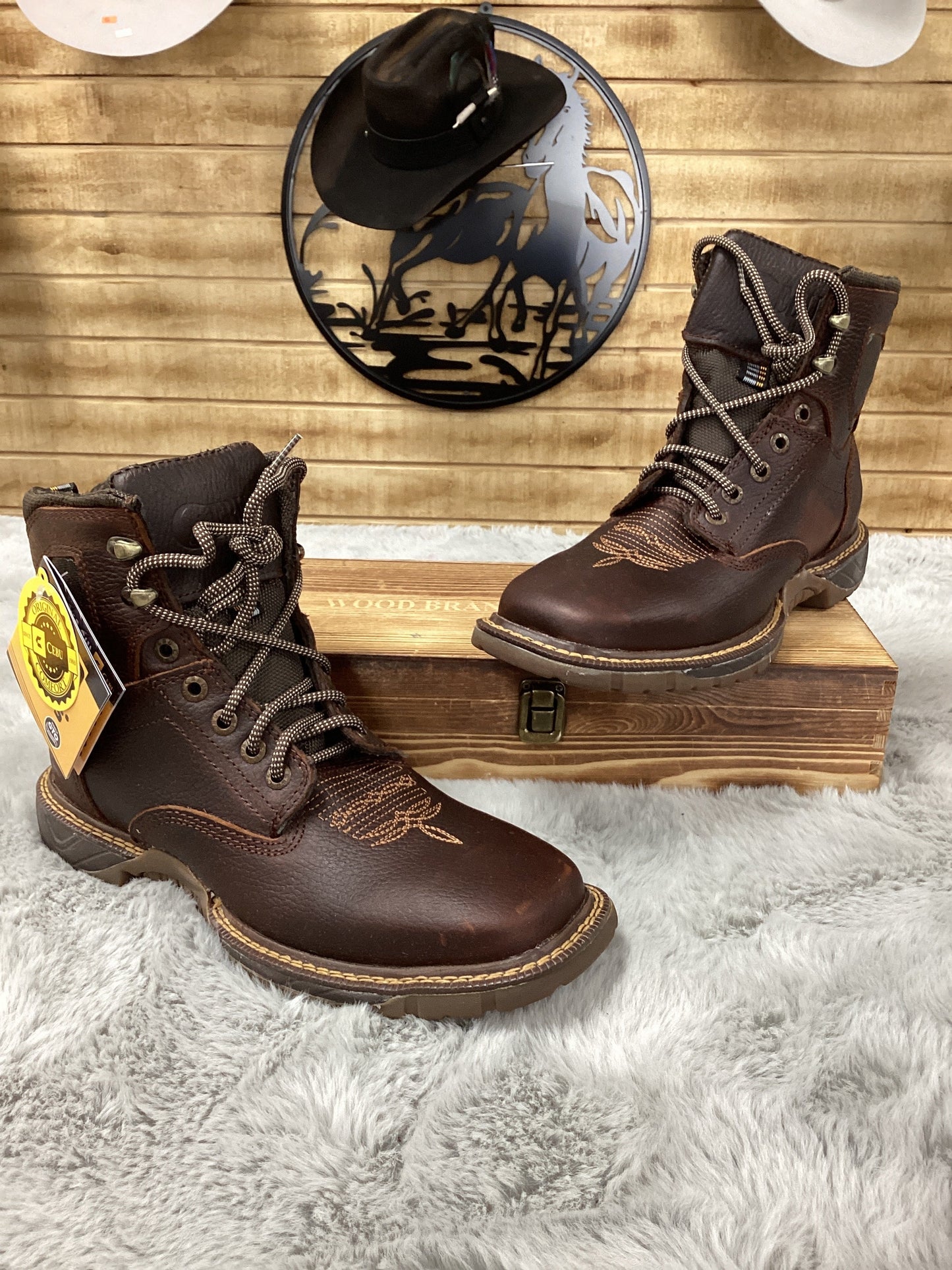 Cebu Moc Toe Work Boot Hawk Brown