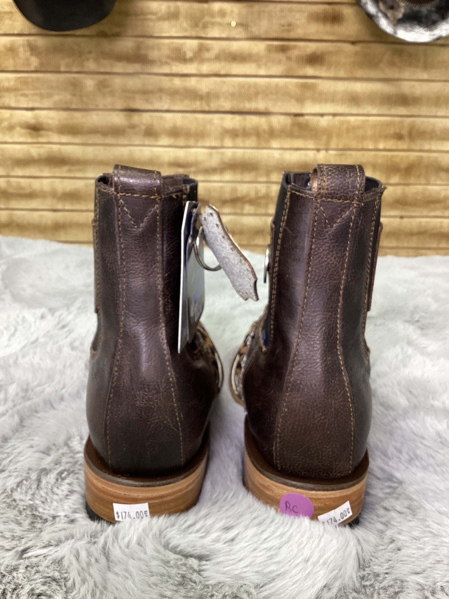 Rockem Mens Ankle Boot Arizona Woven Cowhide - Brown