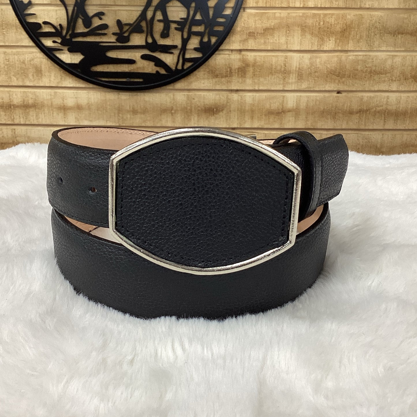 Denver Deer Print Belt Black