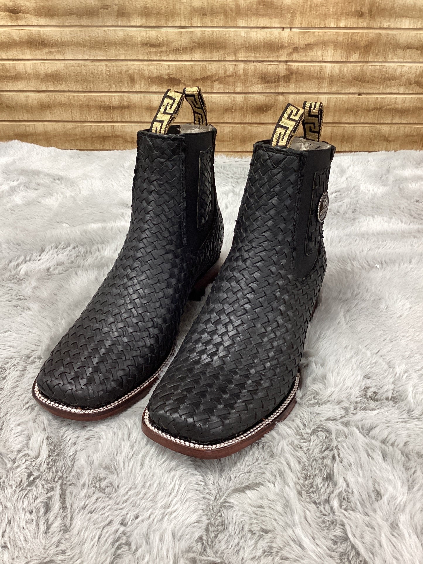 Diegos Boots Mens Ankle Boot Woven (Black)