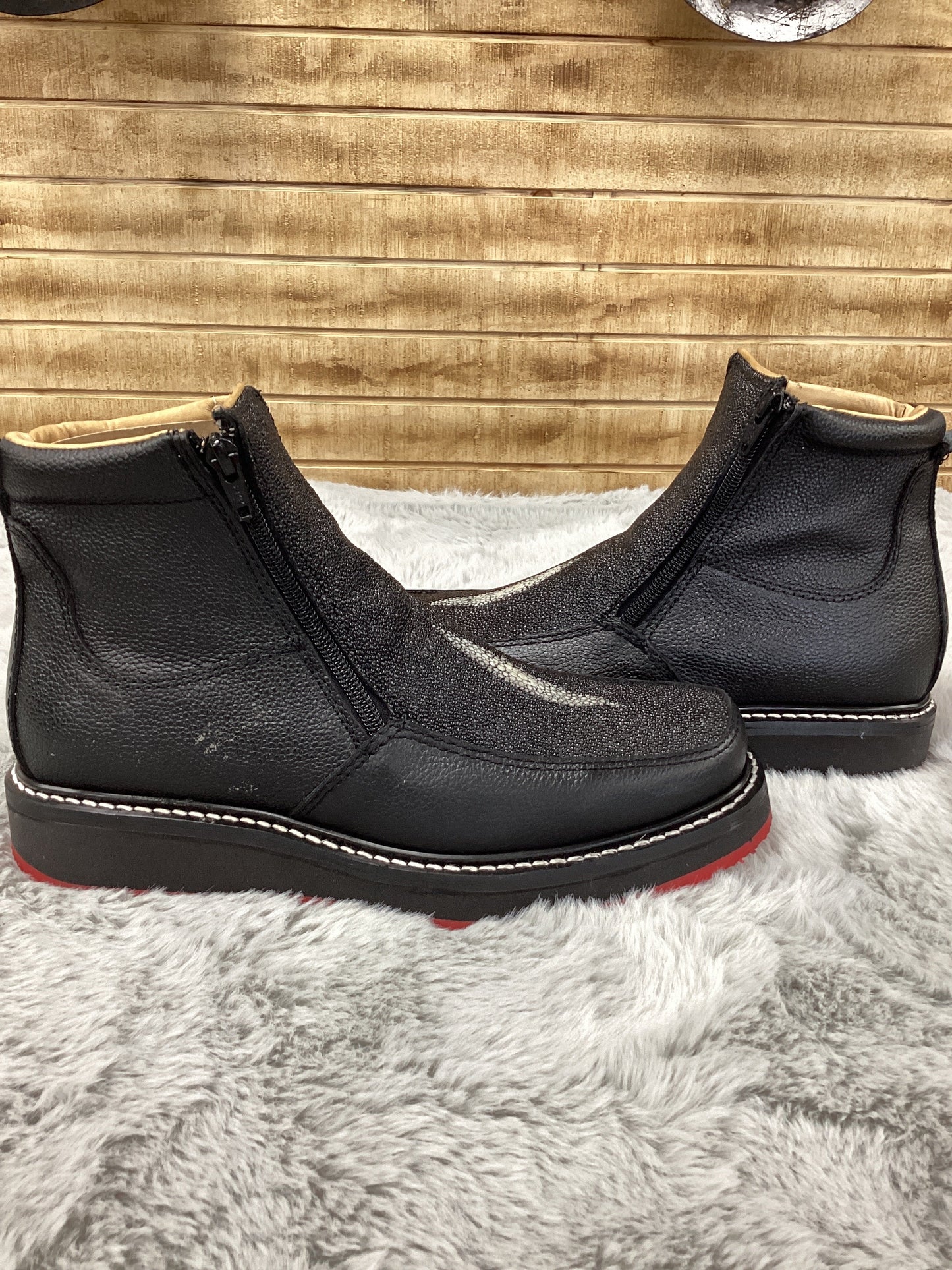 La Sierra Mens Ankle Boot Floter Mantarraya Print (Black) Boo 335