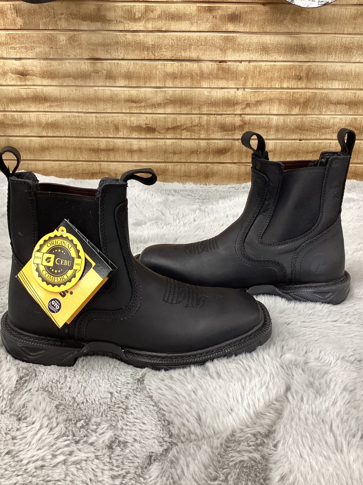 Cebu BC Thunder Chelsea Style Slip On Work Boot (Black)