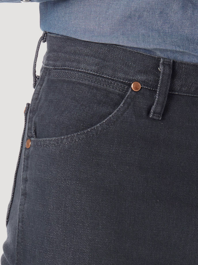 Wrangler Mens Cowboy Cut Slim Fit Jean (Charcoal Grey)