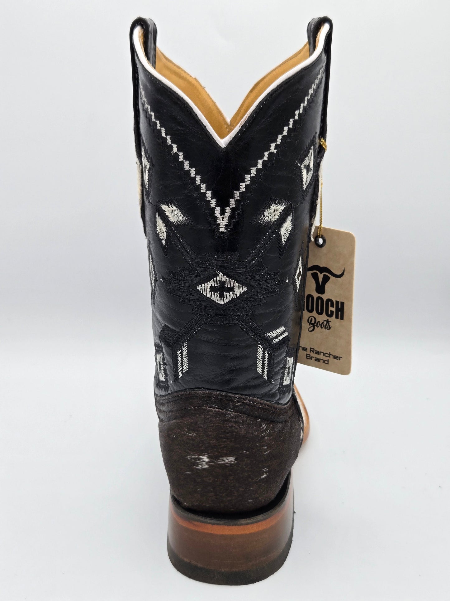 Hooch Mens Diamond Style Cowhide Boots