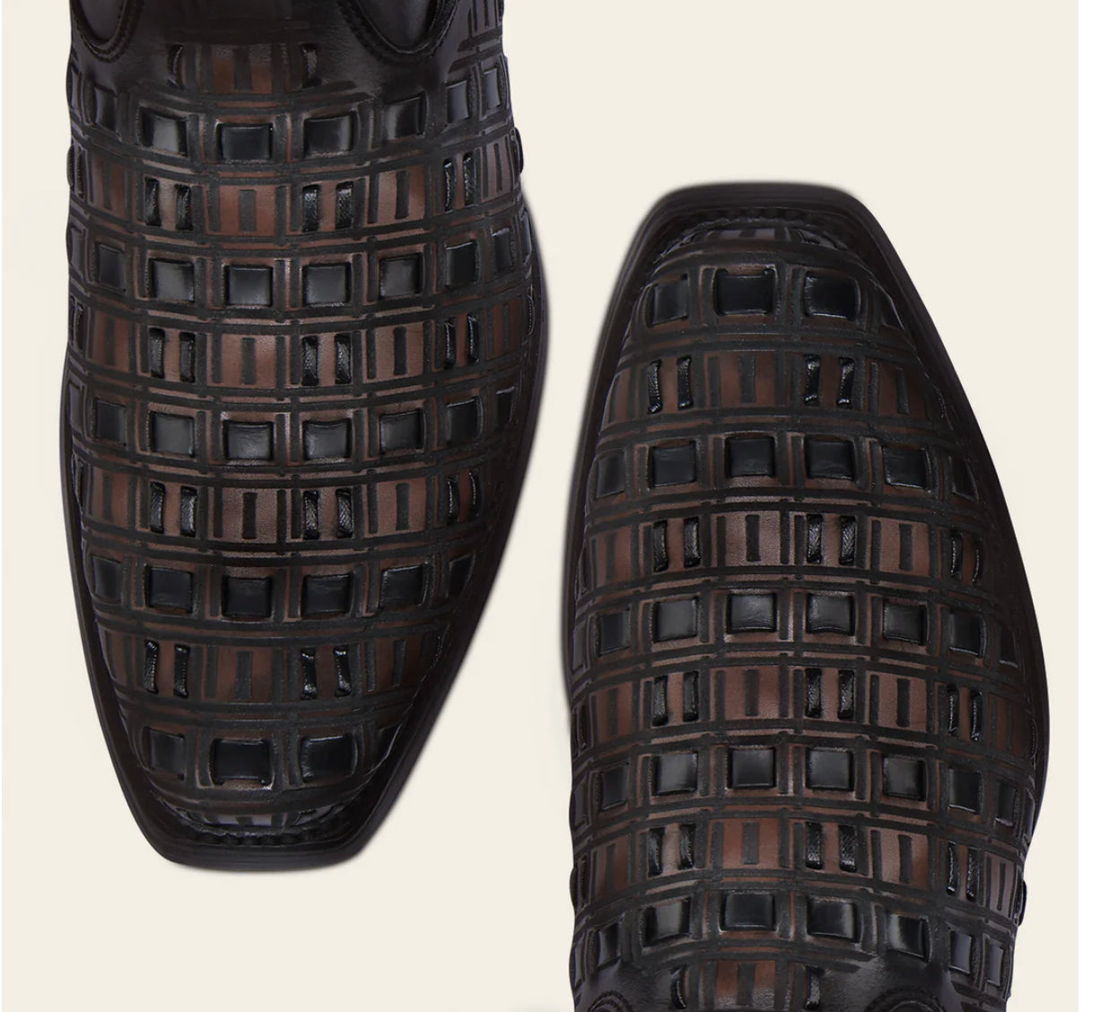 Cuadra Mens Bovine Woven Urban Low Shaft Boot -Chocolate