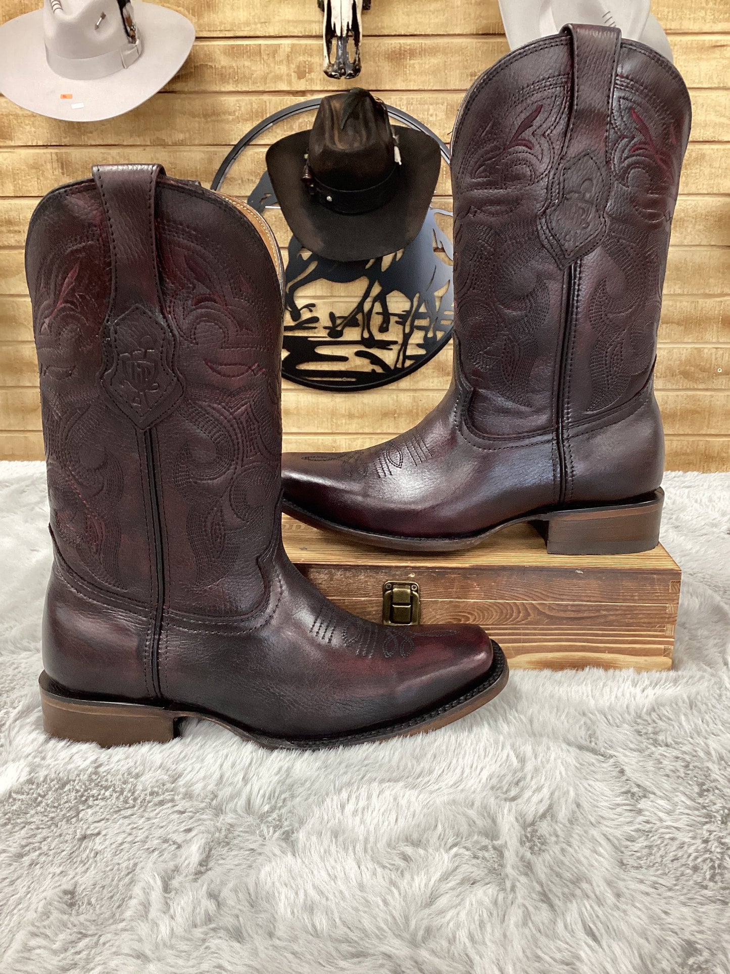 Goldrush Mens Rodeo Ariel Kenya Boot - Blackcherry 056