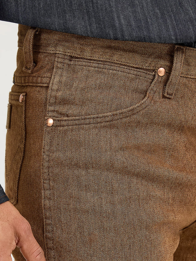 Wrangler Mens Cowboy Cut Slim Fit Jean (Black Whiskey)