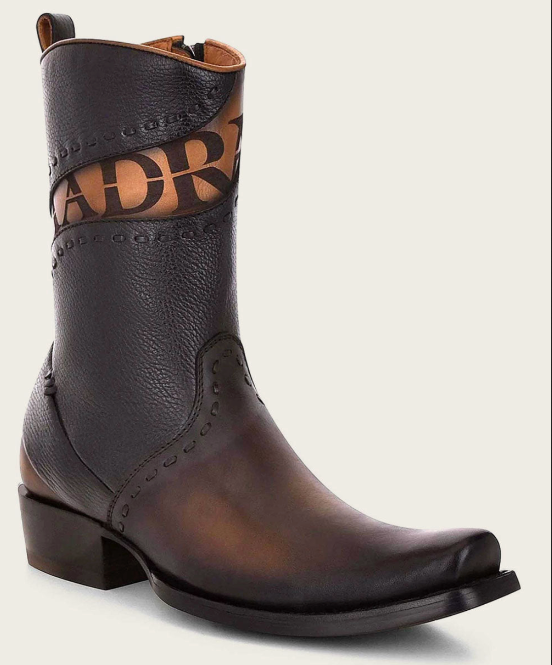 Cuadra Mens Urban Engraved Bovine Low Shaft Boot - Brown
