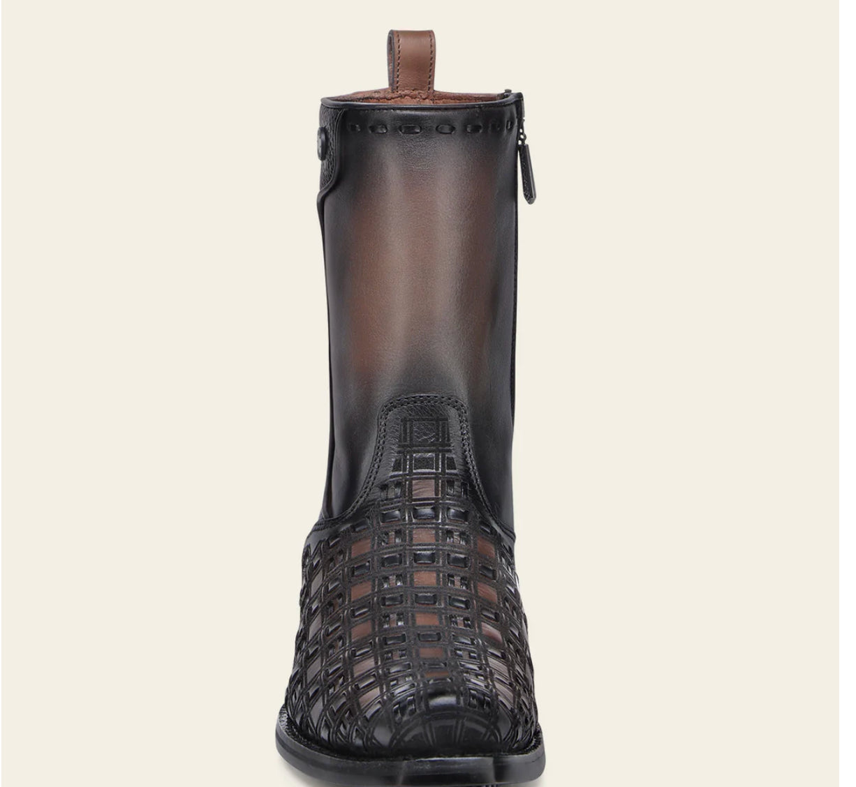 Cuadra Mens Bovine Woven Urban Low Shaft Boot -Chocolate