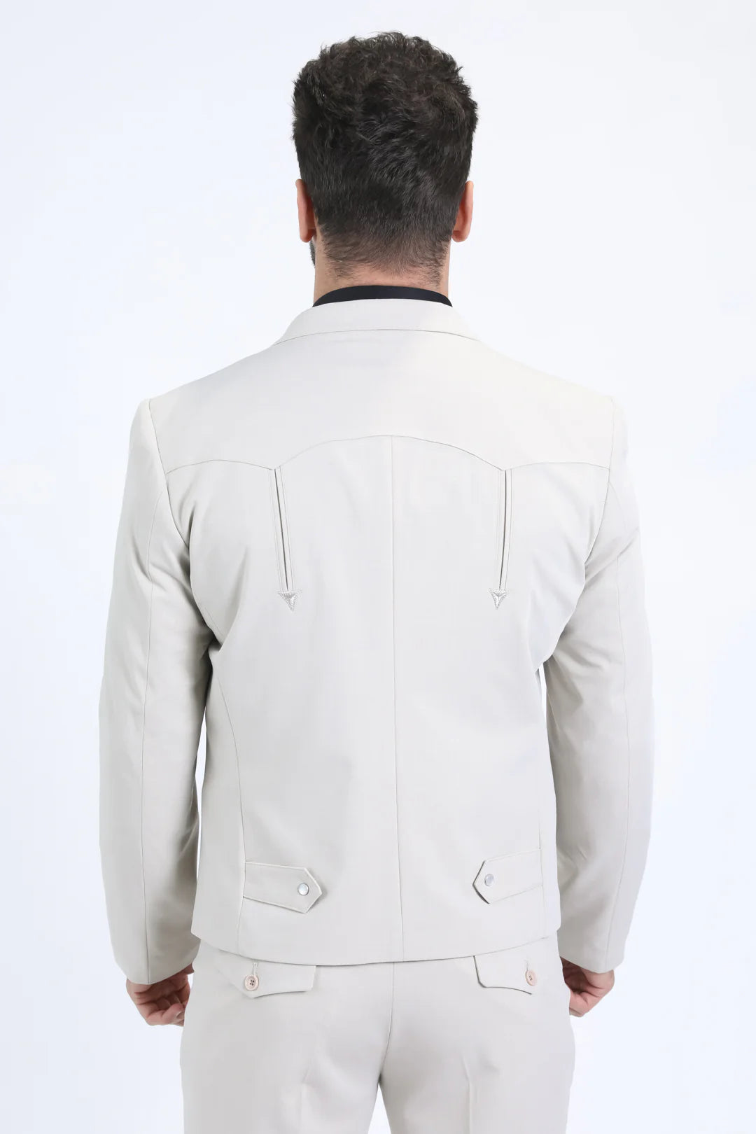 Platini Mens Western Sport Suit Set - White