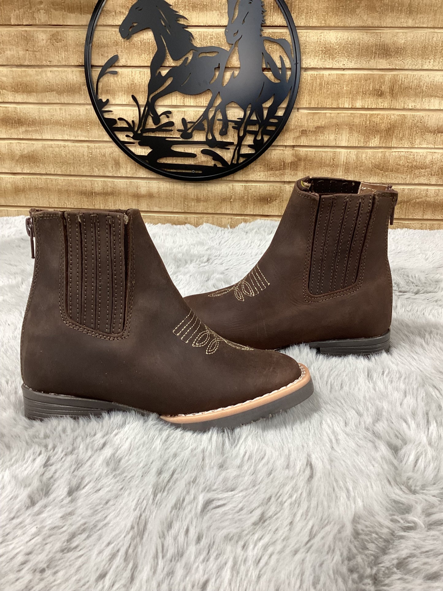 Black Stone Kids Ankle Boot Crazy Denver (Brown) 220
