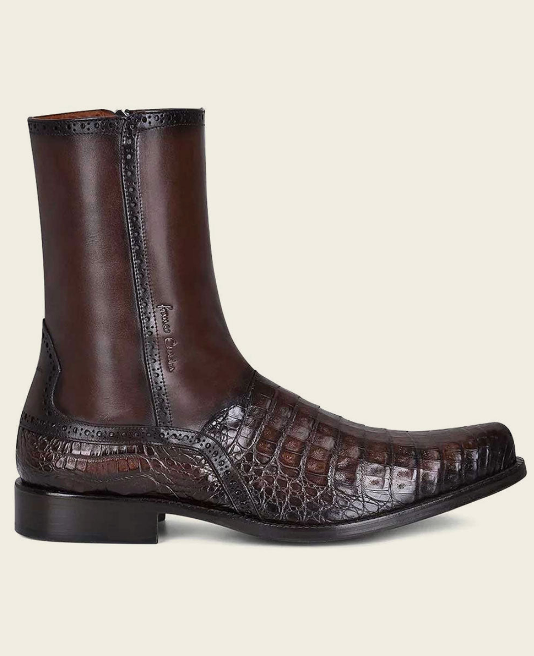 Franco Cuadra Mens Caimán Low Shaft Dress Boot - Brown
