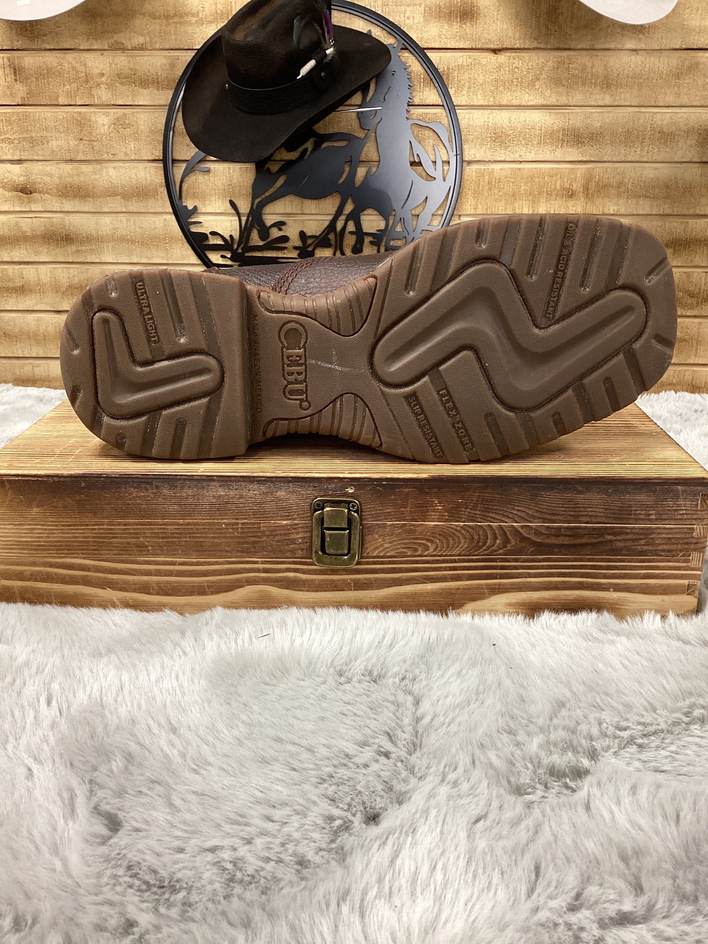 Cebu Moc Toe Work Boot Hawk Brown