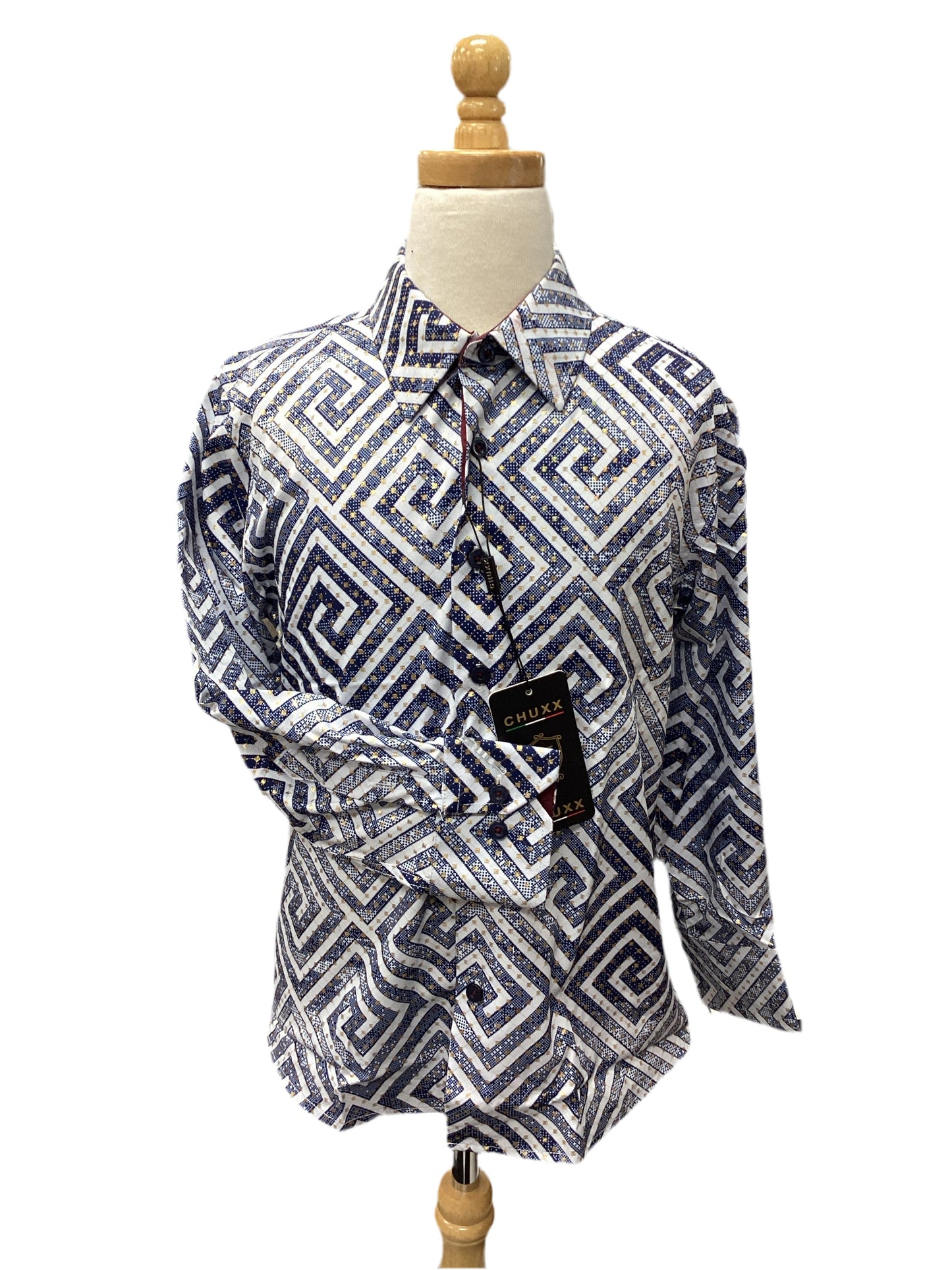 Chuxx Kids Shirt Square Spiral (Navy)