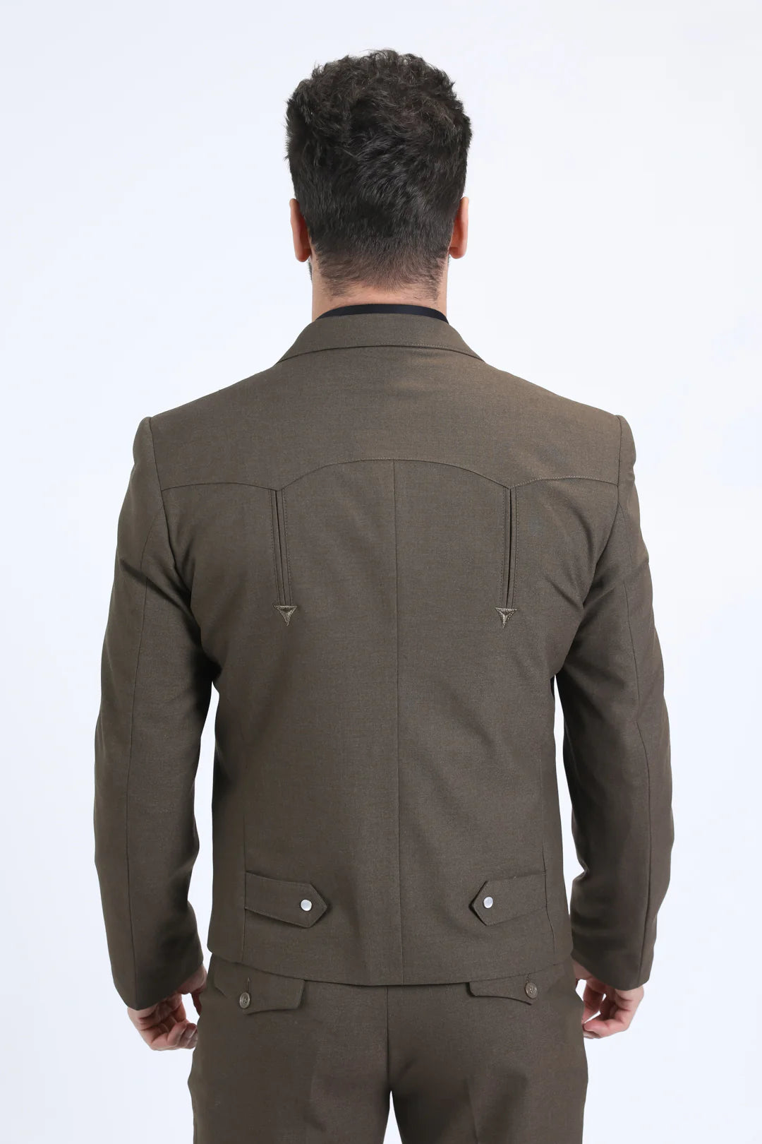 Platini Mens Western Sport Suit Set (Brown)