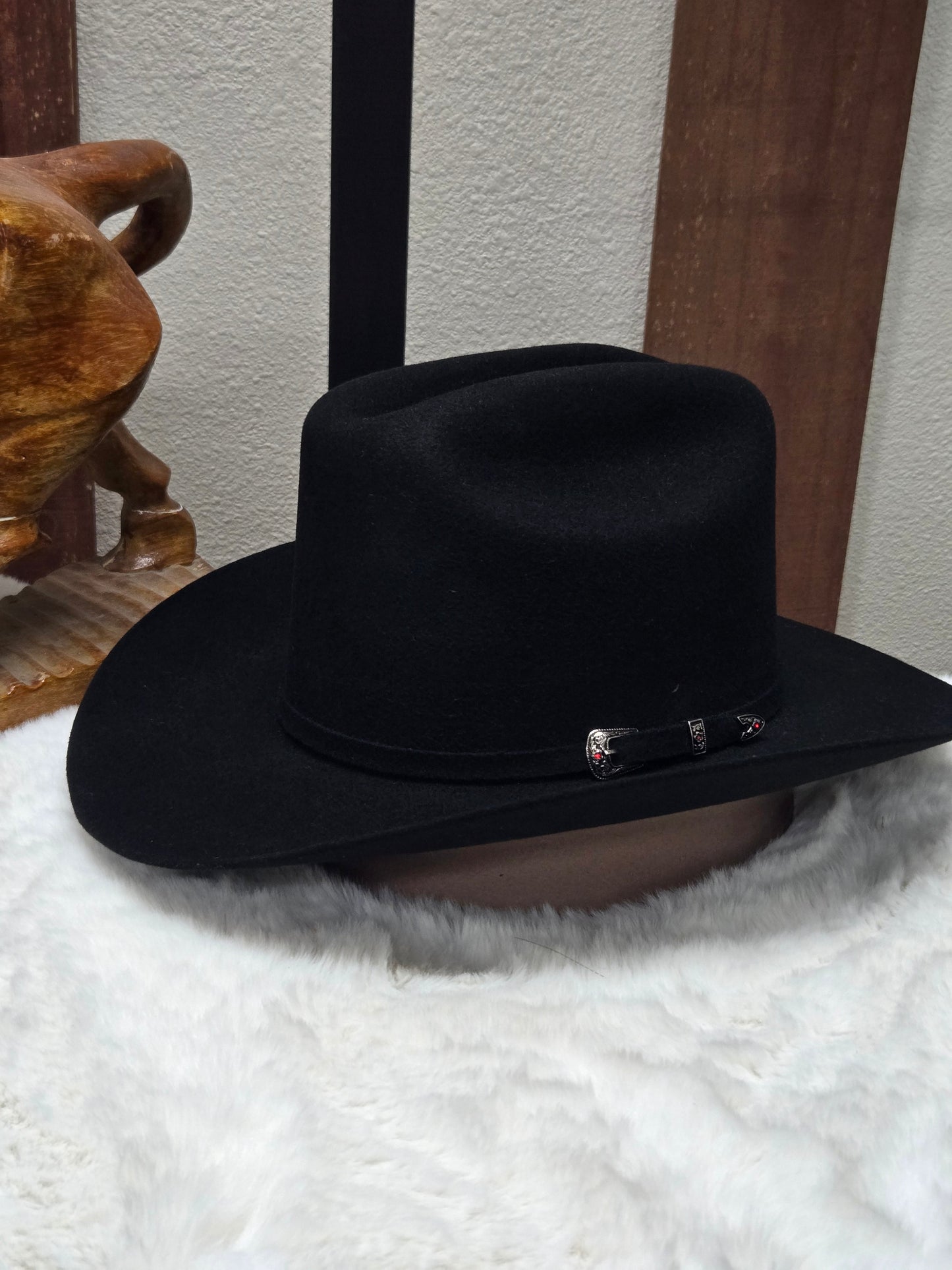 White Diamond 100x Sinaloa Wool Felt Hat - Black Chocolate